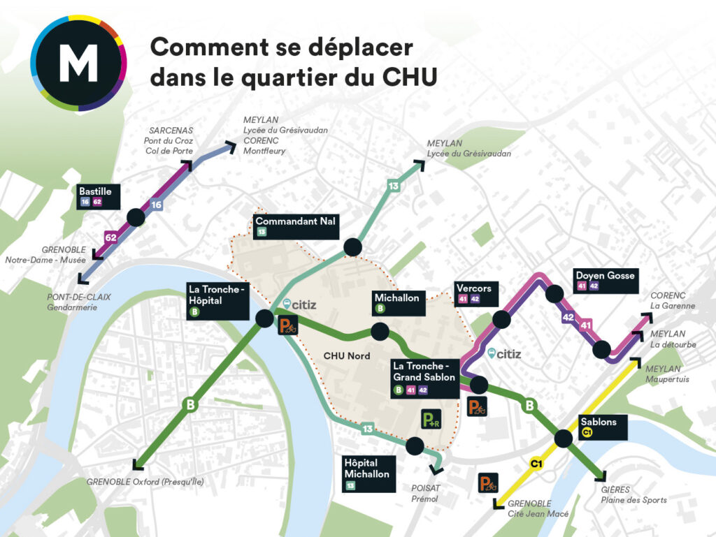 plan de transport en commun Grenoble