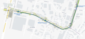 Plan de l’extension de la ligne A de tram à Grenoble